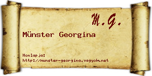 Münster Georgina névjegykártya